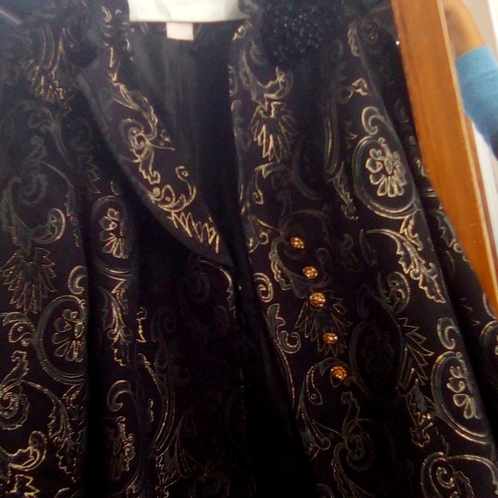 Gold and black coat
